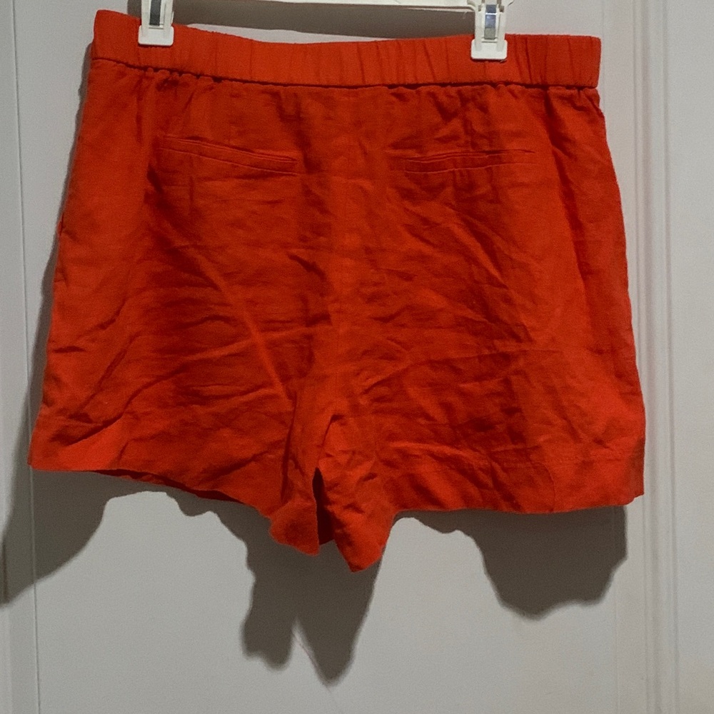 NWT Harve Benard Red Linen Shorts - Picture 3 of 6
